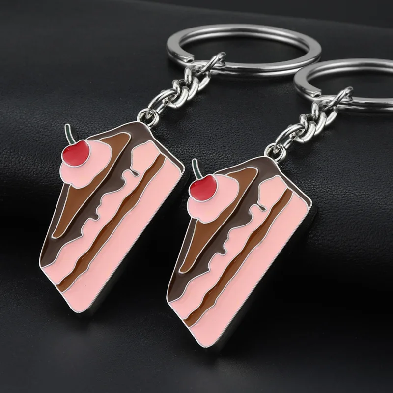 Новый брелок для ключей в виде еды брелок-подвеска мультяшного металлического