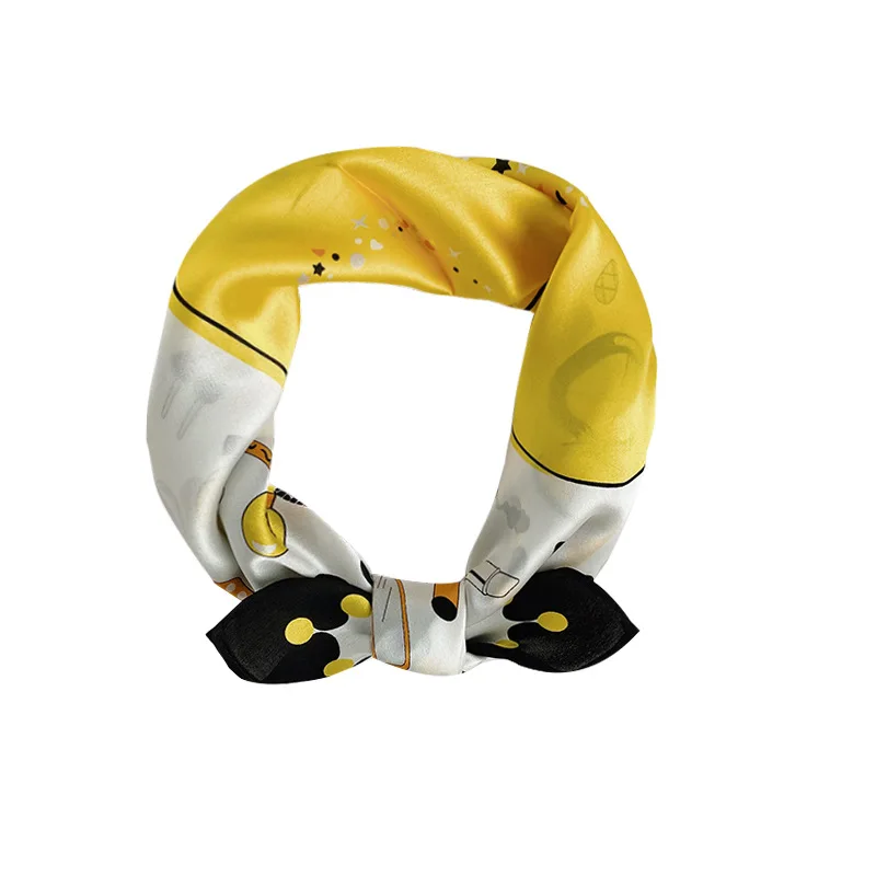 

Hot 100% Real Silk Satin Women Scarf Flower Printed Foulard Femme 2020 Square Head Scarfs Bandana Shawl Scarves Gift For Lady