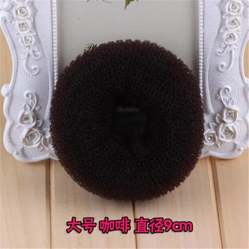 Coffee9cm 1 шт. модный элегантный женский Корректировщик фигуры пончик Кольцо для волос булочка модный инструмент для укладки волос аксессуары инструмент для волос - Цвет: Coffee9cm