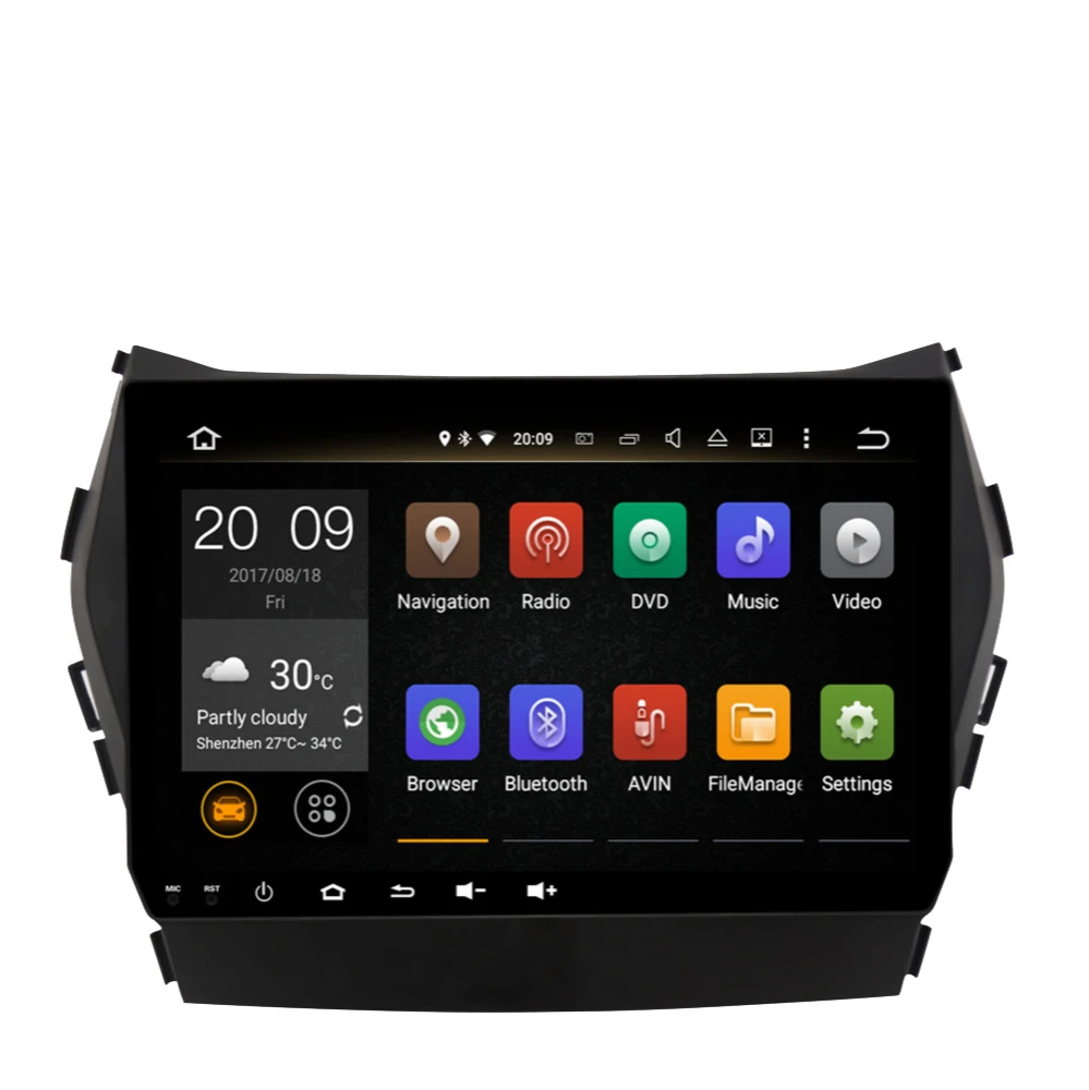Android 10.0 Car GPS Multimedia For Hyundai Santa Fe Ix45 2013-2022 Octa Core 4G+64G IPS Screen Car Radio Stereo With Bluetooth