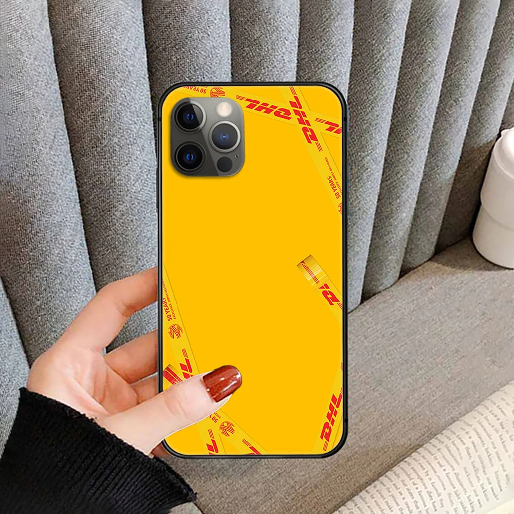 

DHL Express Phone Case cover For iphone 5 5S 6 6S PLUS 7 8 11 12 mini X XR XS PRO SE 2020 MAX black hoesjes silicone funda