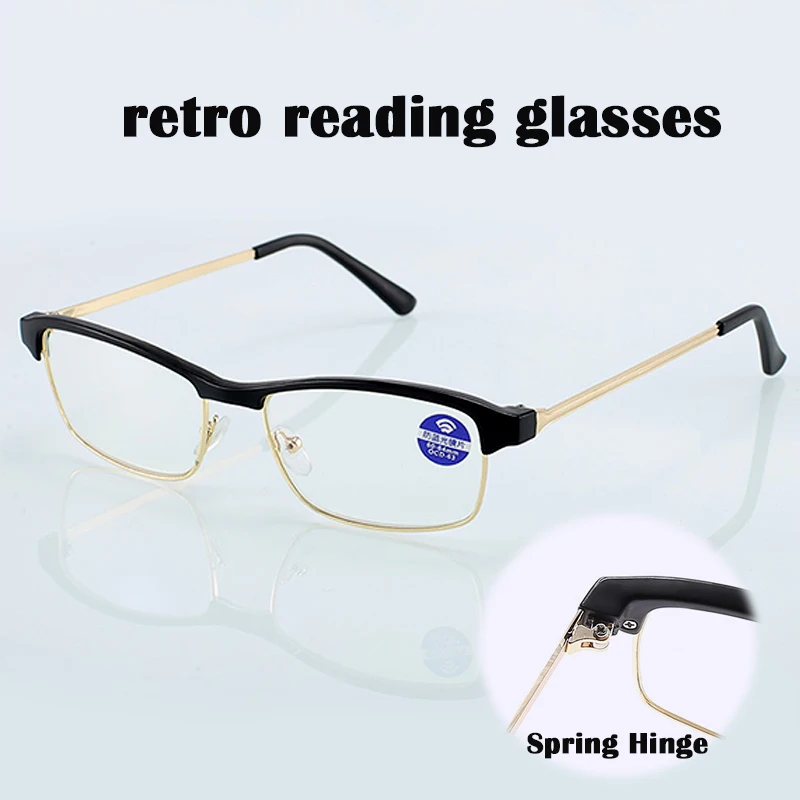 Очки для чтения в ретро-стиле с защитой от сисветильник света | Аксессуары одежды