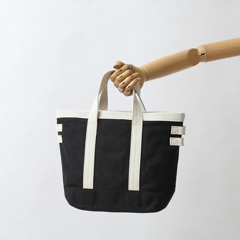 Новая Корейская версия холщовой сумки INS черно-белая сумка для покупок на одно
