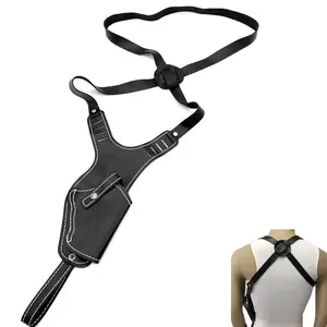 Тактическая Кожаная НАПЛЕЧНАЯ кобура, кобура для пистолета, военная универсальная кобура для скрытого оружия, подмышек, плечевая кобура для охоты, стрельбы