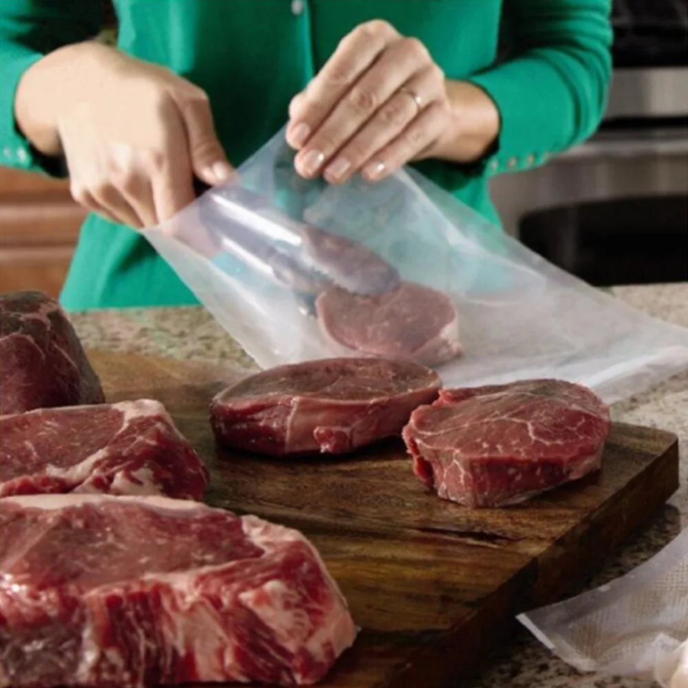 

2 Rolls of Practical Food Packing Bag Food Vacuum Bag for Home Restaurant