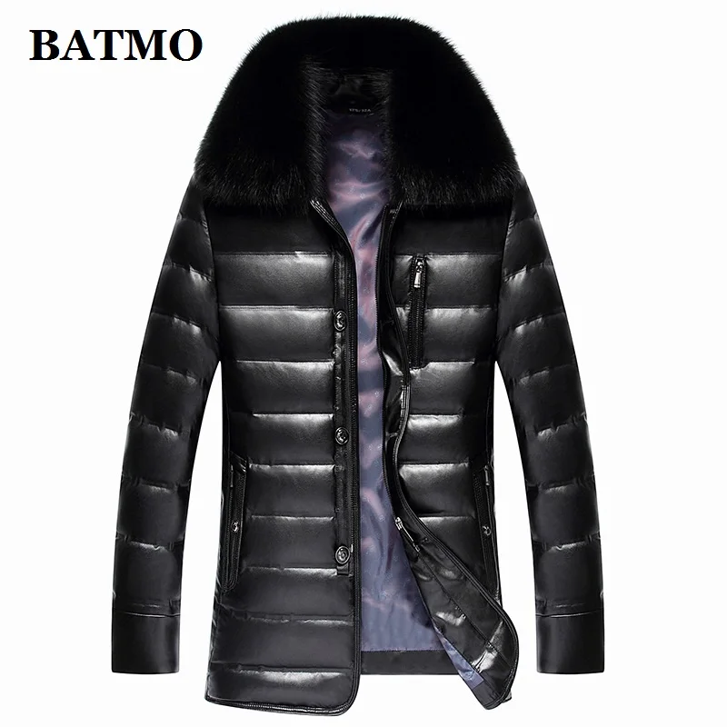 Batmo 2019 Новое поступление зимние высокого качества из натуральной кожи 90% белый