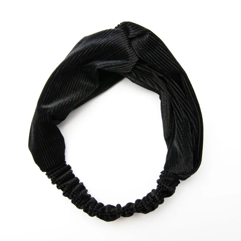 Новые женские весенние замшевые мягкие однотонные повязки на голову Винтажные