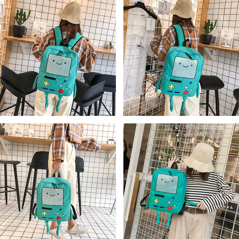 Japan and South Korea Cute Cartoon Adventure Time Backpacks Funny Personality Stereo Student Bag Large Capacity Travel | Багаж и сумки