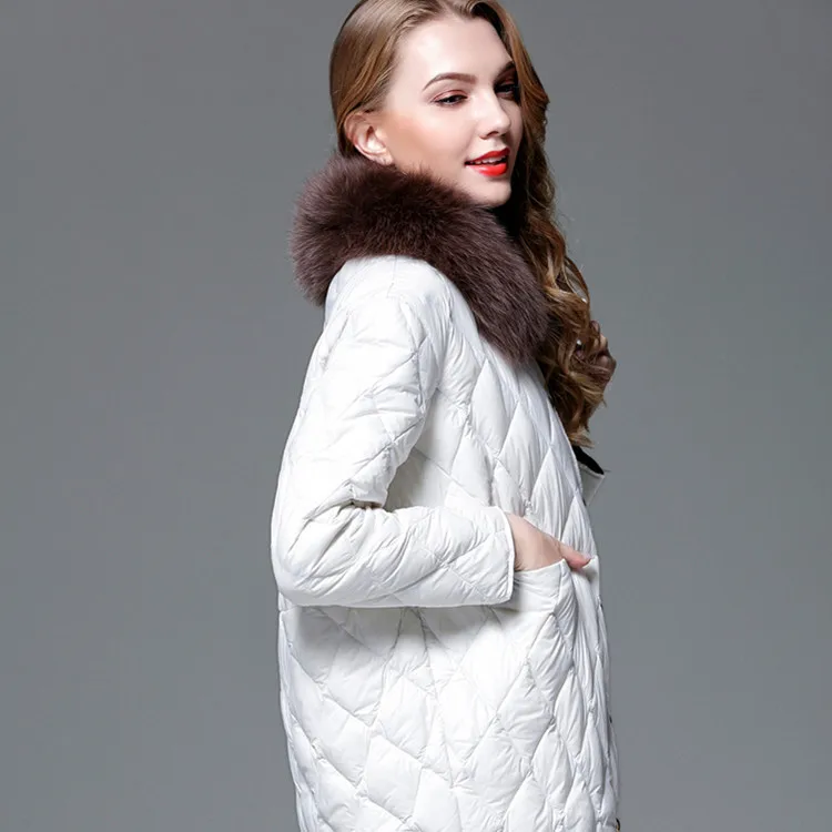 Пуховик женский на белом утином пуху Осень-зима 2020 пуховик светильник корейский
