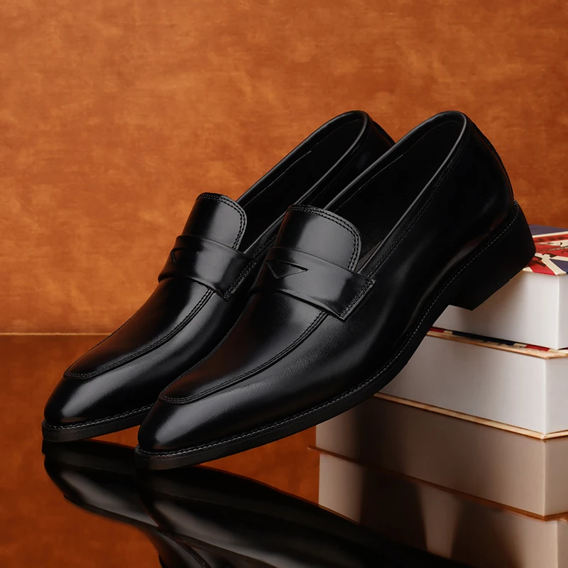 

Классические лоферы; Мужская обувь из натуральной кожи; Деловые модельные туфли на плоской подошве; Мужские дизайнерские оксфорды на шнуро...