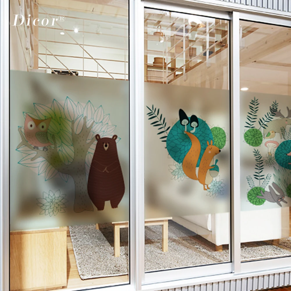 Стеклянная пленка DICOR окрашенная статическая липкая матовая непрозрачная