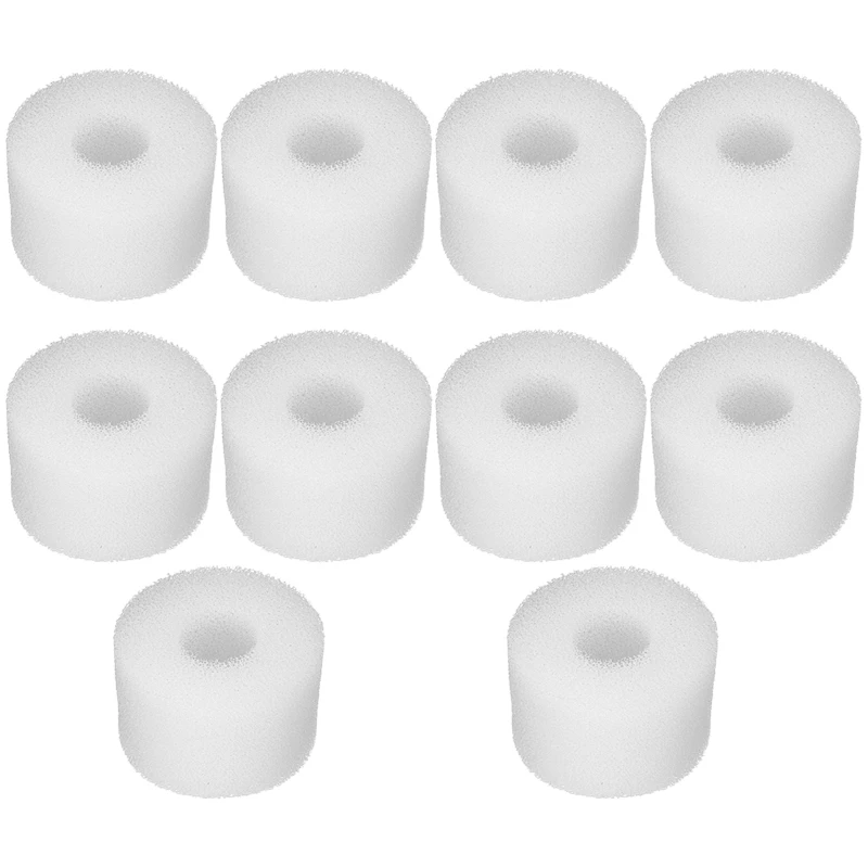 10Pcs Swimming Pool Filter Foam Reusable Washable Sponge Suitable Bubble Jetted Pure SPA for Intex S1 Type | Дом и сад