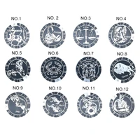 10pcs bulk 0 4mm ultra thin laser engraving zodiac signs metal plates for phones magnetic car phone holder metal plate stickers