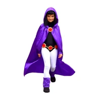 deluxe teen titan raven costume for cosplay halloween 4pcs1set halloween costume kidsadult szie