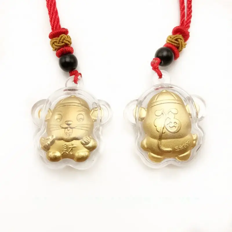 Cute Golden Mouse 2020 New Year Chinese Zodiac Pendant Necklaces Lucky Jewelry | Украшения и аксессуары