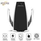 Автомобильный зажим KISSCASE, автомобильный держатель телефона 10 Вт, автомобильное беспроводное зарядное устройство для iPhone 12 11 XR 8 Xiaomi, крепление на вентиляционное отверстие, держатель для телефона