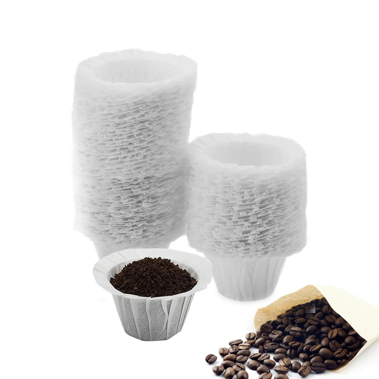 

Одноразовые бумажные фильтры для кофе, для одного сервиса, 1,0/2,0, совместимы со всеми брендами фильтров K Cup (100 шт.) для кофемашины