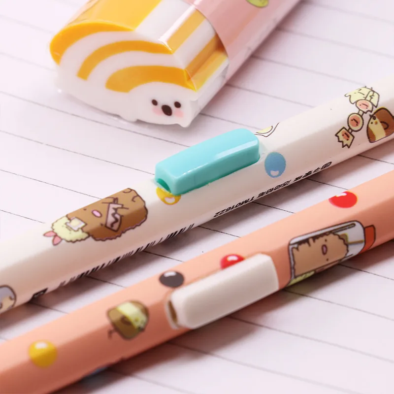 

1Pcs Cute Sumikko Gurashi Press Automatic Mechanical Pencil With Eraser School Office Supply Student Stationery