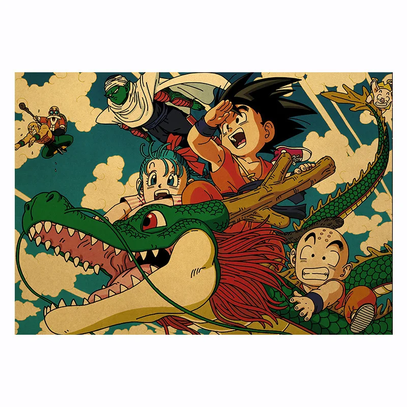 Dragon Ball Z Anime Poster Stickers Decorative paintings First generation Goku Vegeta ecoration Pictures Gift | Игрушки и хобби