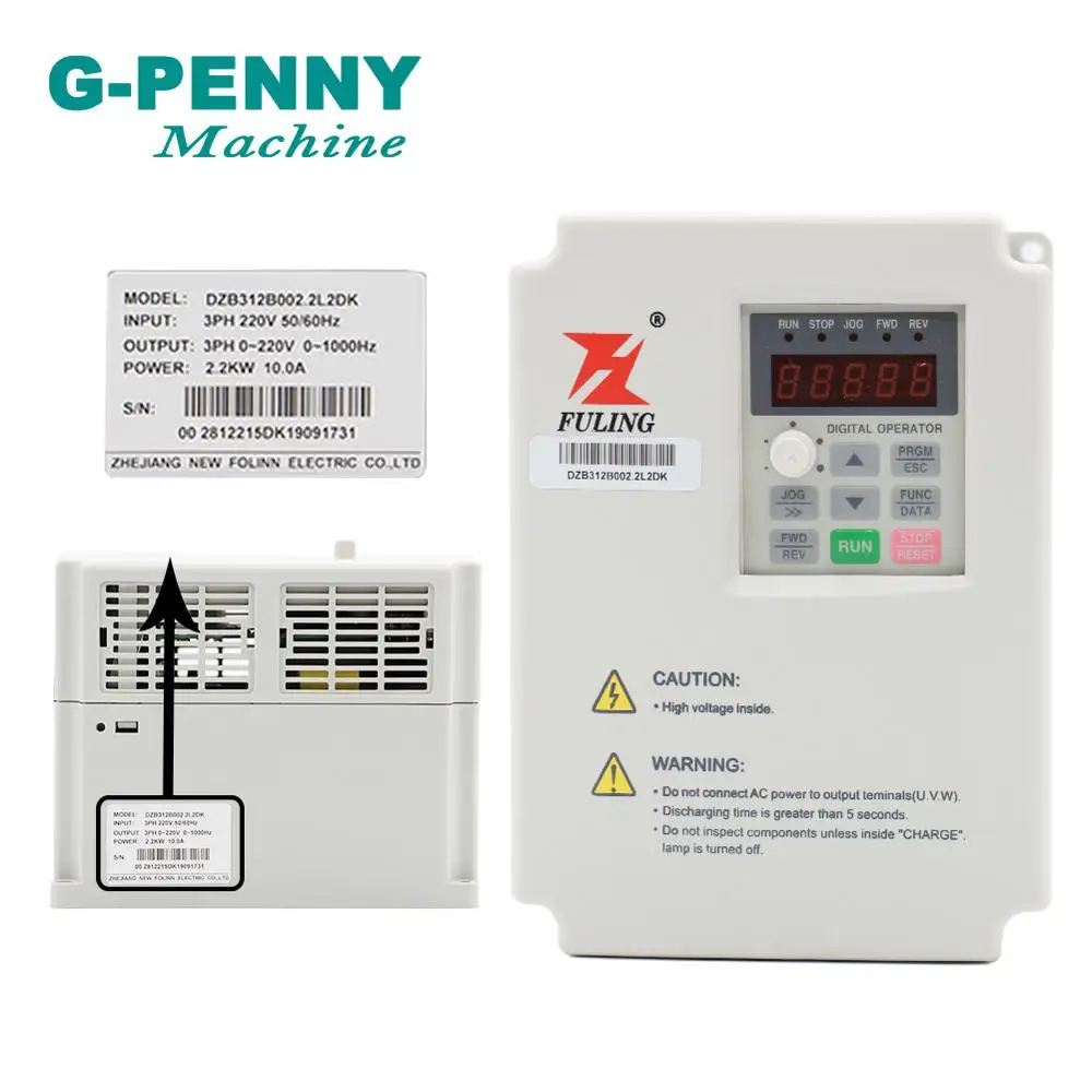 Драйвер частоты 220 В 380 1000 кВт VFD высокочастотный инвертор Гц вход 1HP/3HP выход 3HP CNC