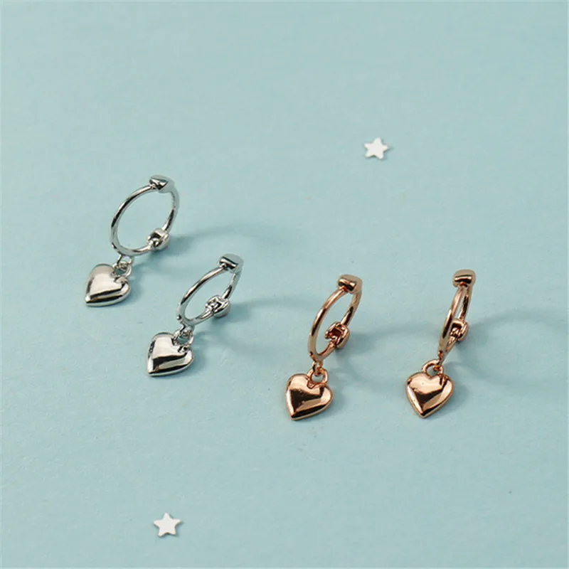 Серьги-гвоздики для пирсинга в форме сердца девушек и женщин ювелирные изделия