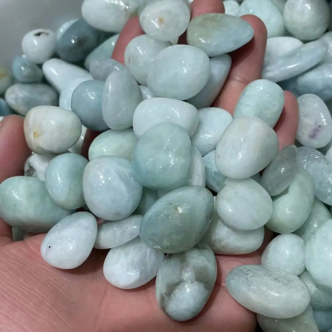 

Натуральный Аквамариновый кристалл, массажер для акробатики, минеральный кристалл для полировки, минеральный лечебный камень для пальмы, п...