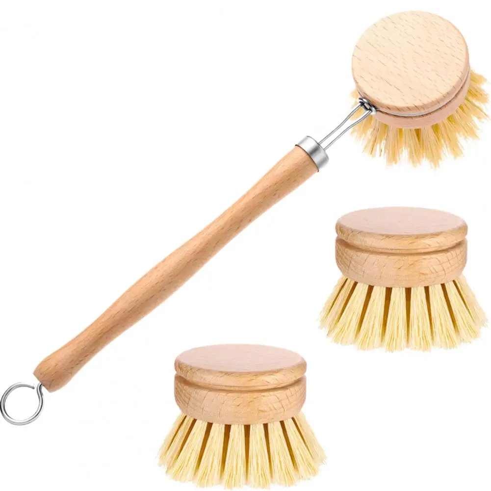 

70% Dropshipping!!3Pcs/Set Pan Brush Mildew-resistant Superior Scrubbing Portable Kitchen Brush for Household