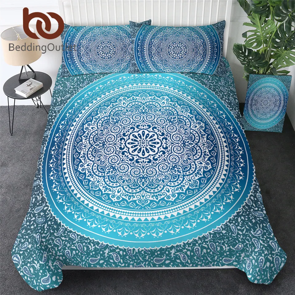 Постельные принадлежности выход роскошный Boho Постельное белье Queen Кристалл