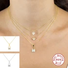 BOAKO 925 стерлингового серебра ожерелье для женщин с изображением Луны и звезд, бабочка циркон ключицы ожерелья цепи для женщин Роскошные ювелирные изделия