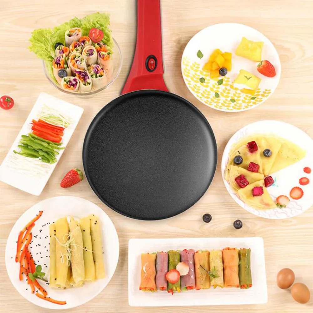 Goedkoop Elektrische Crêpe Pizza Pannenkoek Machine Non-stick Bakplaat Bakken Pan Cake Machine Keuken Koken Gereedschap