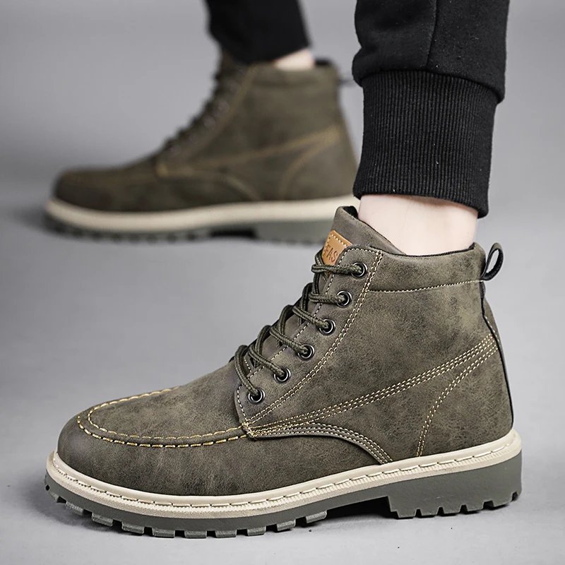 Модная обувь из коровьей замши для прогулок Рабочая кроссовки % MD1022 зимние теплые