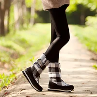 fashionable middle boots scottish style snow boots snow shoes middle boots cotton boots short boots women
