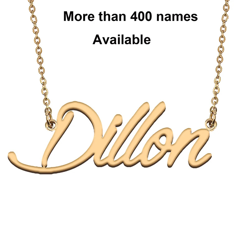 

Cursive Initial Letters Name Necklace for Dillon Birthday Party Christmas New Year Graduation Wedding Valentine Day Gift