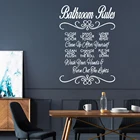 Настенный знак с цитатами, Виниловая наклейка, наклейка для ванной комнаты, правила, наклейка для раковины разных размеров, кухонная Настенная Наклейка для ванной, надпись мыть руки