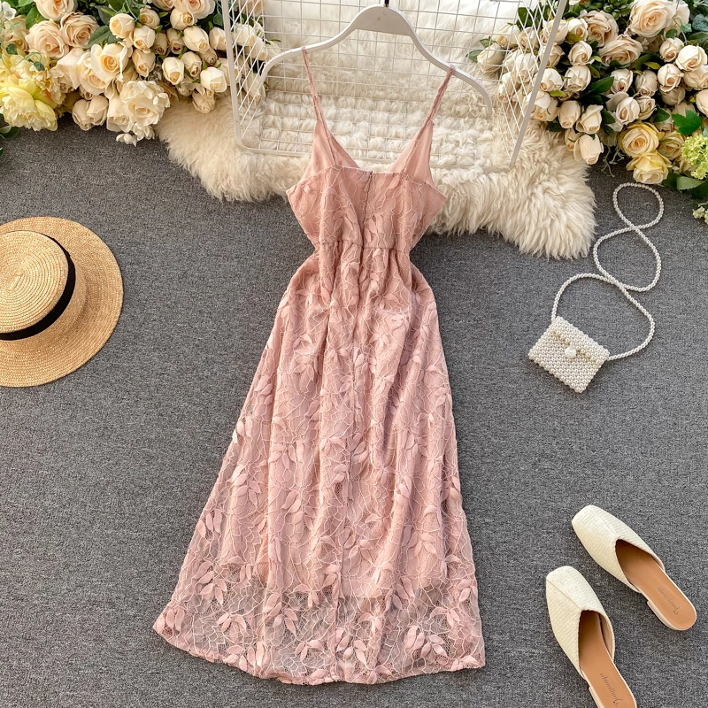 Весна 2020 женское шикарное сказочное милое кружевное длинное сексуальное платье