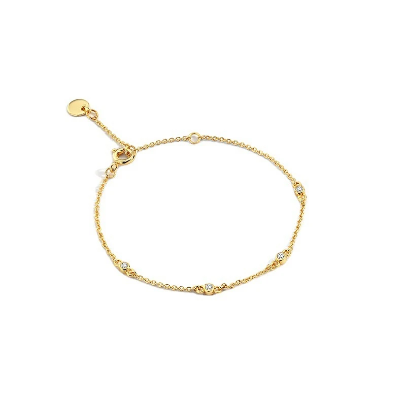 

TOSAKO New Bracelet Adjustable Gold Color Chain for Women Geometric Anniversary