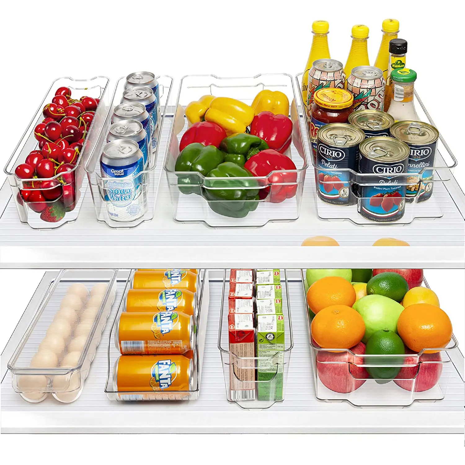 Fridge Organizer Containers Refrigerator Food Storage Rack Transparent Box Separate Freezer Drawer Fresh-keeping Kitchen Gadgets