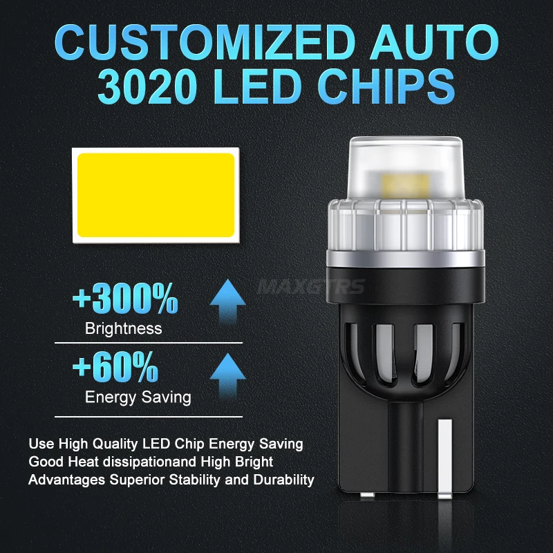 10x T10 W5W 3020 led SMD чип Canbus автомобильный номерной знак купол поворотный