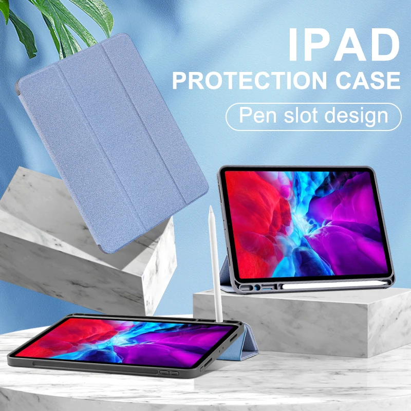 Чехол с держателем для карандаша iPad Air 2 mini4 5 чехол 10 2019 / Pro 11 2020 3 5/9 7 2018 i Pad Wake up |