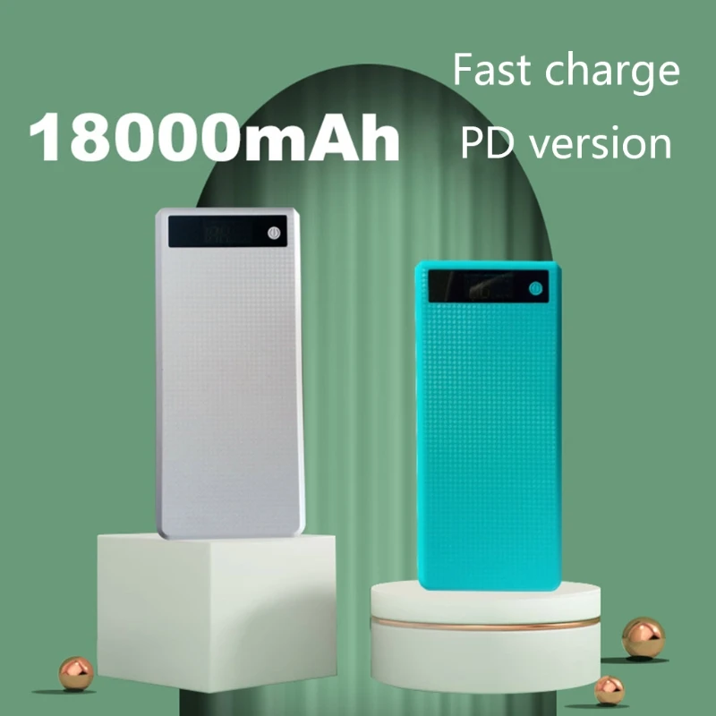 

Durable Detachable QC3.0 Dual USB LCD DIY 8x18650 Battery Case Power Bank Shell Portable External Box without Battery