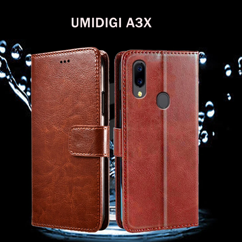 wallet cover for umidigi a3x case coque leather flip phone protective shell for capa umi a3x stand funda book bag cases free global shipping