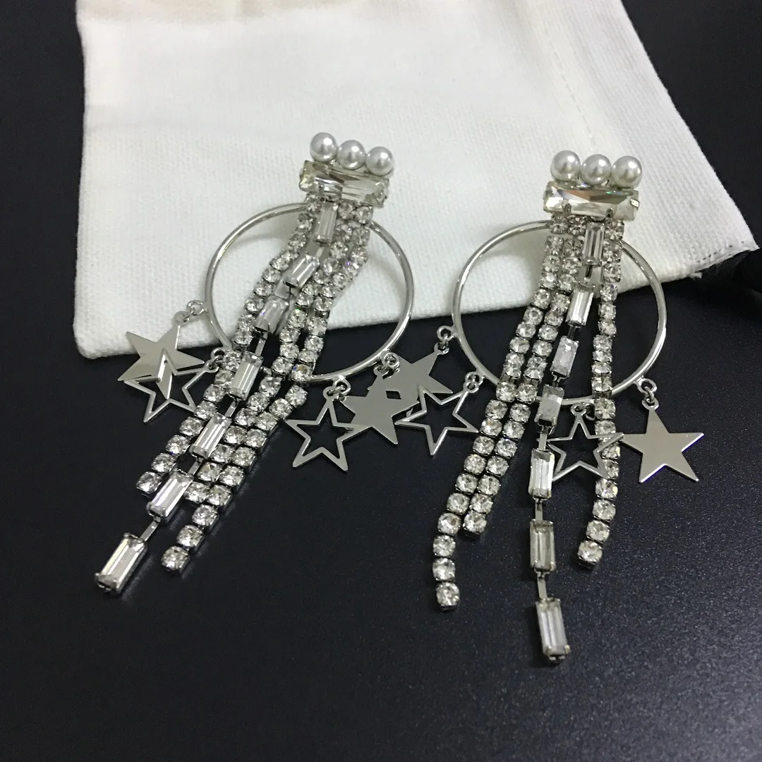 

Темпераментные Ретро пятизвездочные подходящие ко всему серьги с кисточками