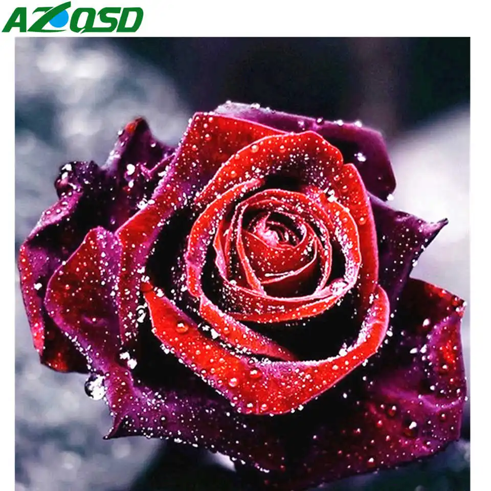

AZQSD Diamond Painting 5d Flower Cross Stitch Embroidery Sale Full Drill Square Home Decor Gift Crafts Rhinestones Needlework