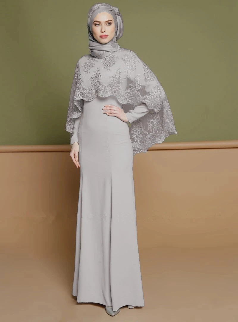 Мусульманское Модное Длинное платье из двух частей с вышивкой Eid Mubarak Robe Abayas для