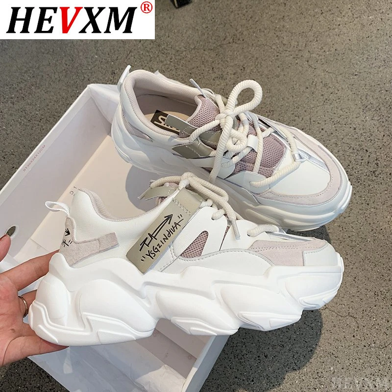 

Женские кроссовки на платформе, повседневные сетчатые кроссовки на массивной вулканизированной подошве, дизайнерская Брендовая обувь для ...