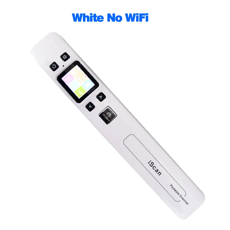 White No WiFi Мини Iscan сканер документов и изображений A4 Размер JPG/PDF Formate Wifi 1050 dpi высокая скорость с ЖК-дисплеем встроенный аккумулятор - Цвет: White No WiFi