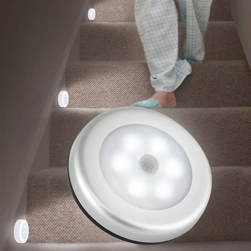 Cool Portable 6 LED Wireless Motion Sensor Night Light Battery-Powered with Sticker | Лампы и освещение