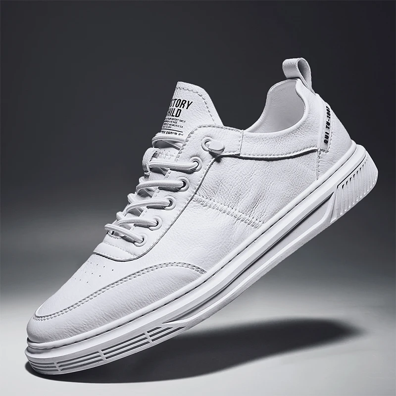 

casual men's shoes leather 2021 new low top shoes black white fashion breathable Sneakers Trainers shoes