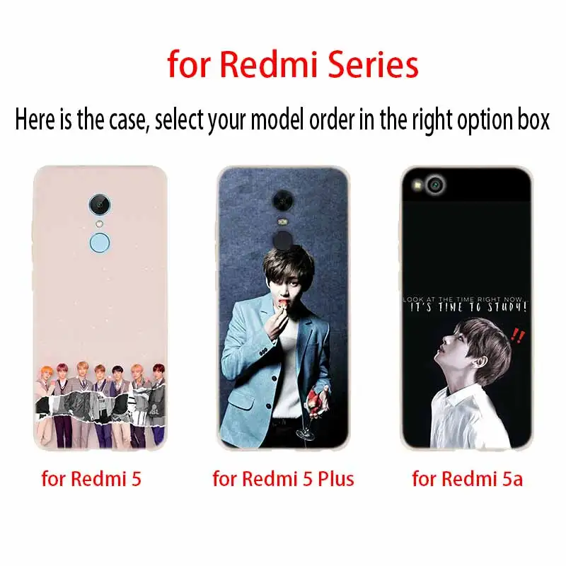 Мягкий чехол из ТПУ для Xiaomi Redmi 4X 4A 6A 7a Y3 K20 5 Plus Note 8 7 6 5 Pro Bangtan Boys Jimin Suga