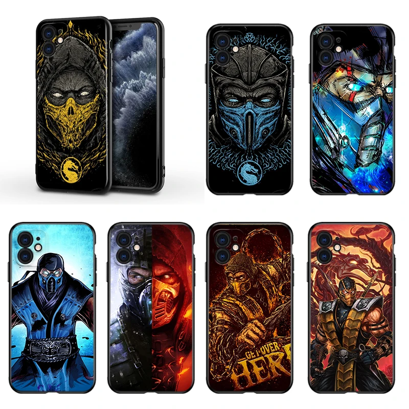 

Mortal Kombat For Apple iPhone 13 12 11 Mini XS XR X Pro MAX SE 2020 8 7 6 5 5S Plus Black Silicone Phone Case